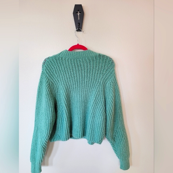 Women's Size M Teal Sweater - Picture 2 of 2